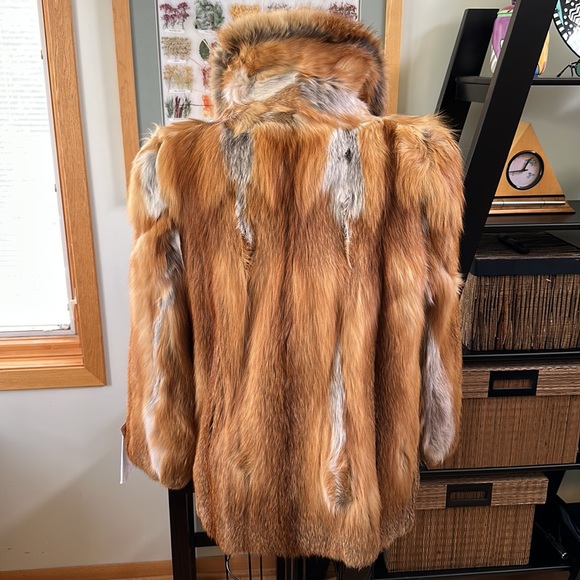 Genuine Natural Red Fox Fur Jacket - NWT - Picture 7 of 17